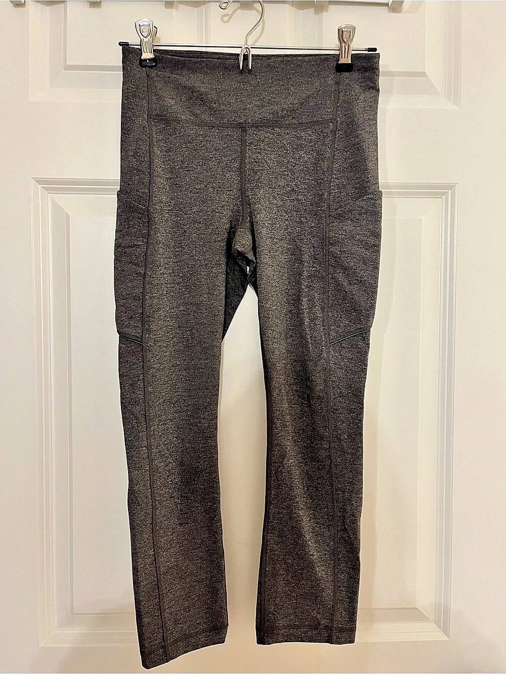 lululemon Fast and Free High-Rise Crop 19" *5 Pocket Gray Size 4
